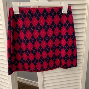 Argyle mini skirt